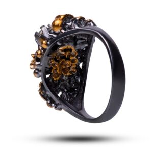 Кольцо «Флора», камень празиолит, размер 17.5