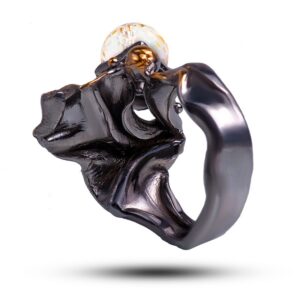 Кольцо «Дали», камень цитрин, размер 17,5