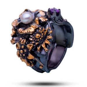 Кольцо 925 «Прованс», фианит, жемчуг