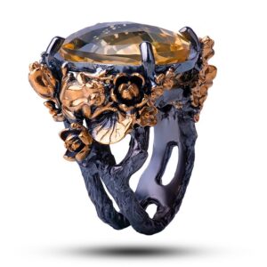 Кольцо «Индия» натуральный камень цитрин