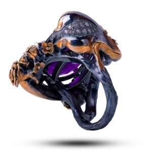Кольцо «Искушение», камни аметист, гранат, размер 18,5