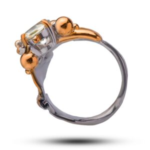 Кольцо «Винтаж» с камнем празиолит