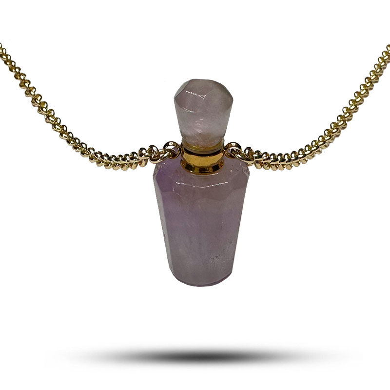 Парфюмерный флакон, аметист, граненый