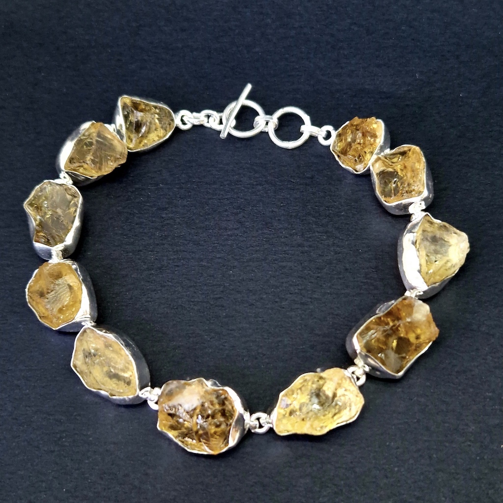 Браслет НГ-13042, камень цитрин дичка, 20 см