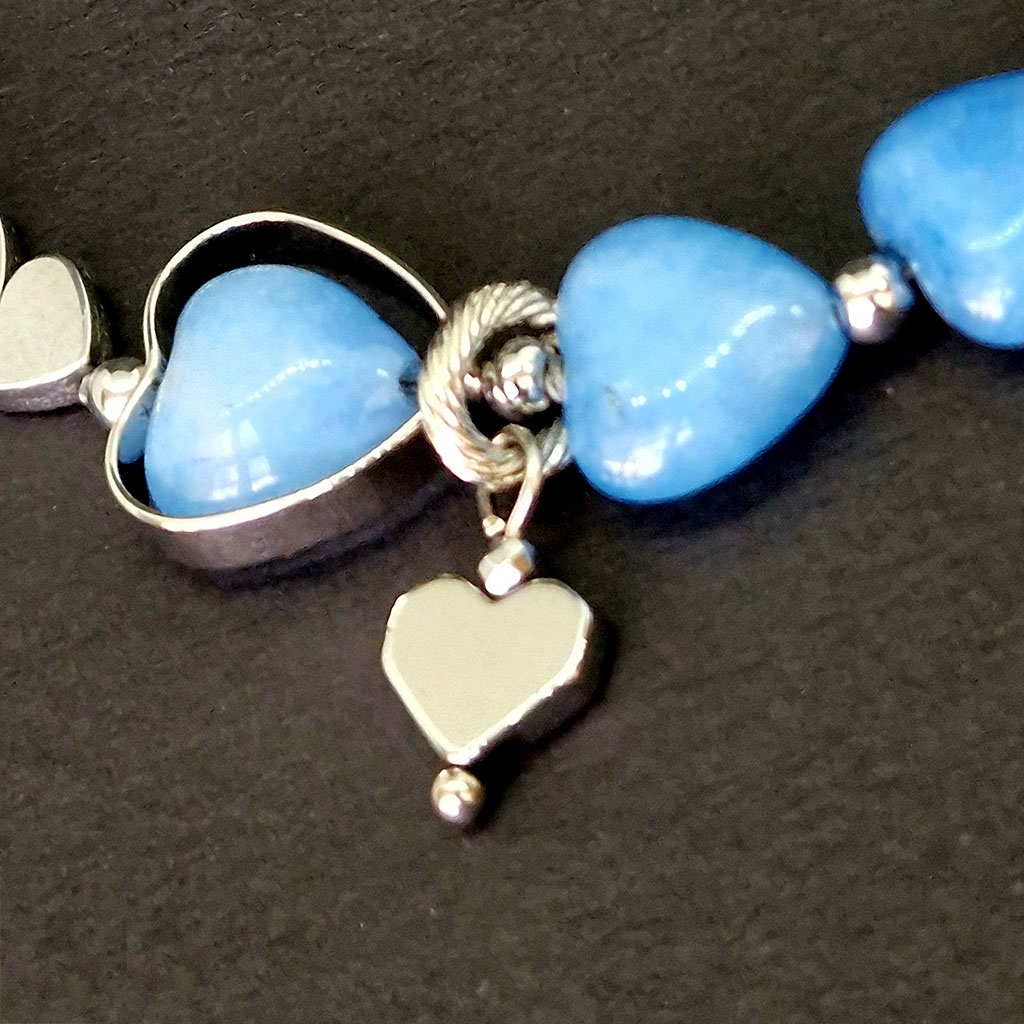 Браслет Морена кварц, гематит АП-18053