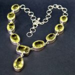 Колье 60,97гр цитрин лимонный, длина 45см. НГР-12060