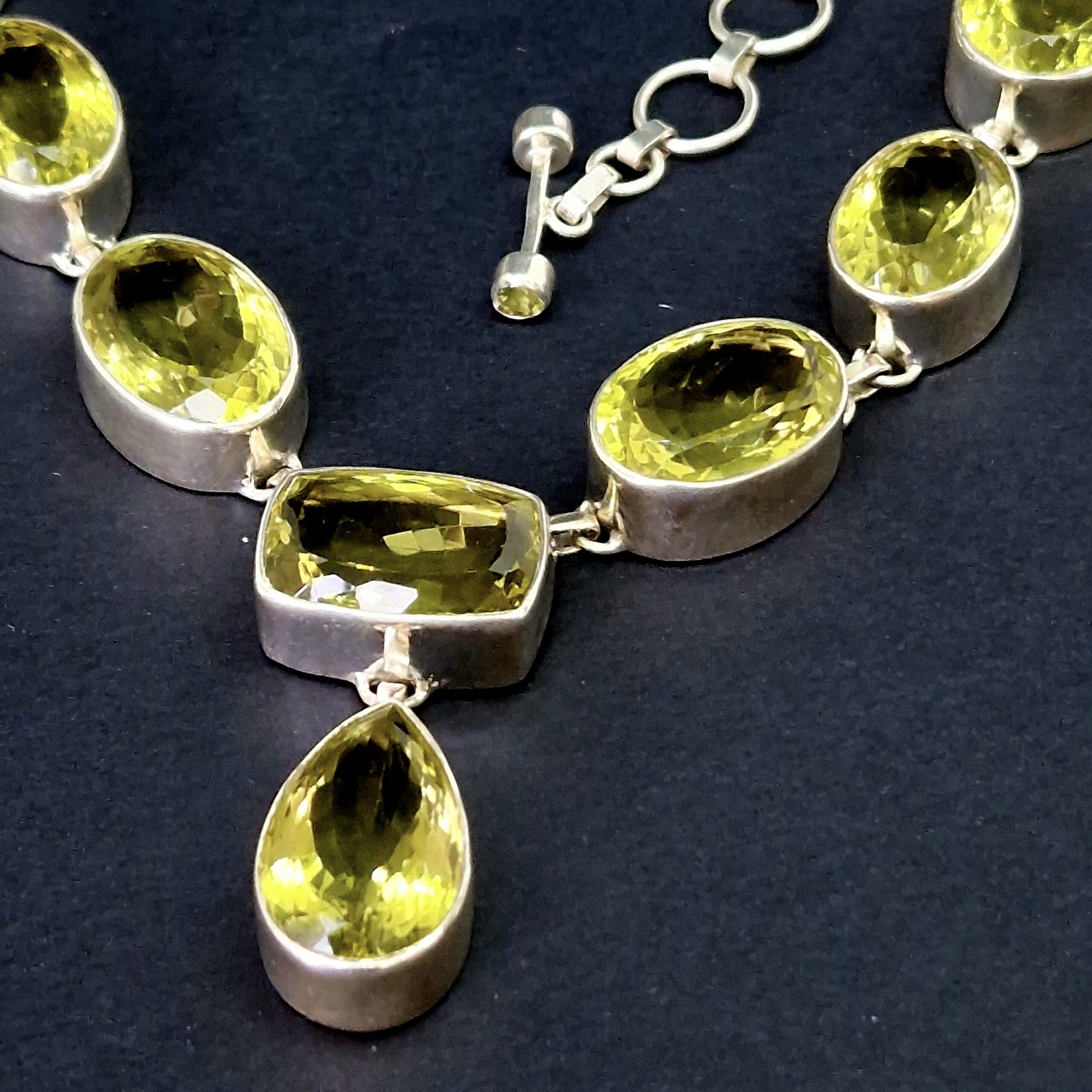 Колье 60,97гр цитрин лимонный, длина 45см. НГР-12060