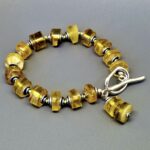 Браслет "Дженни", камень янтарь, 18 см, Арт. АП-12420