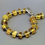 Браслет "Дженни", камень янтарь, 18 см, Арт. АП-12420