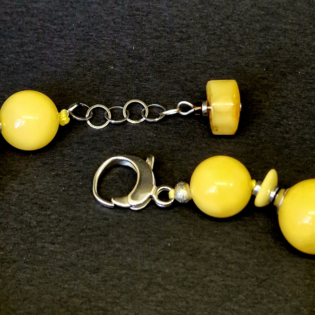 Браслет "Эдита", камень янтарь молочный, 18 см, Арт. АП-12435