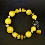 Браслет "Эдита", камень янтарь молочный, 18 см, Арт. АП-12435