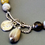 Браслет "Феделия", камень агат ботсвана, 18 см, Арт. АП-17489