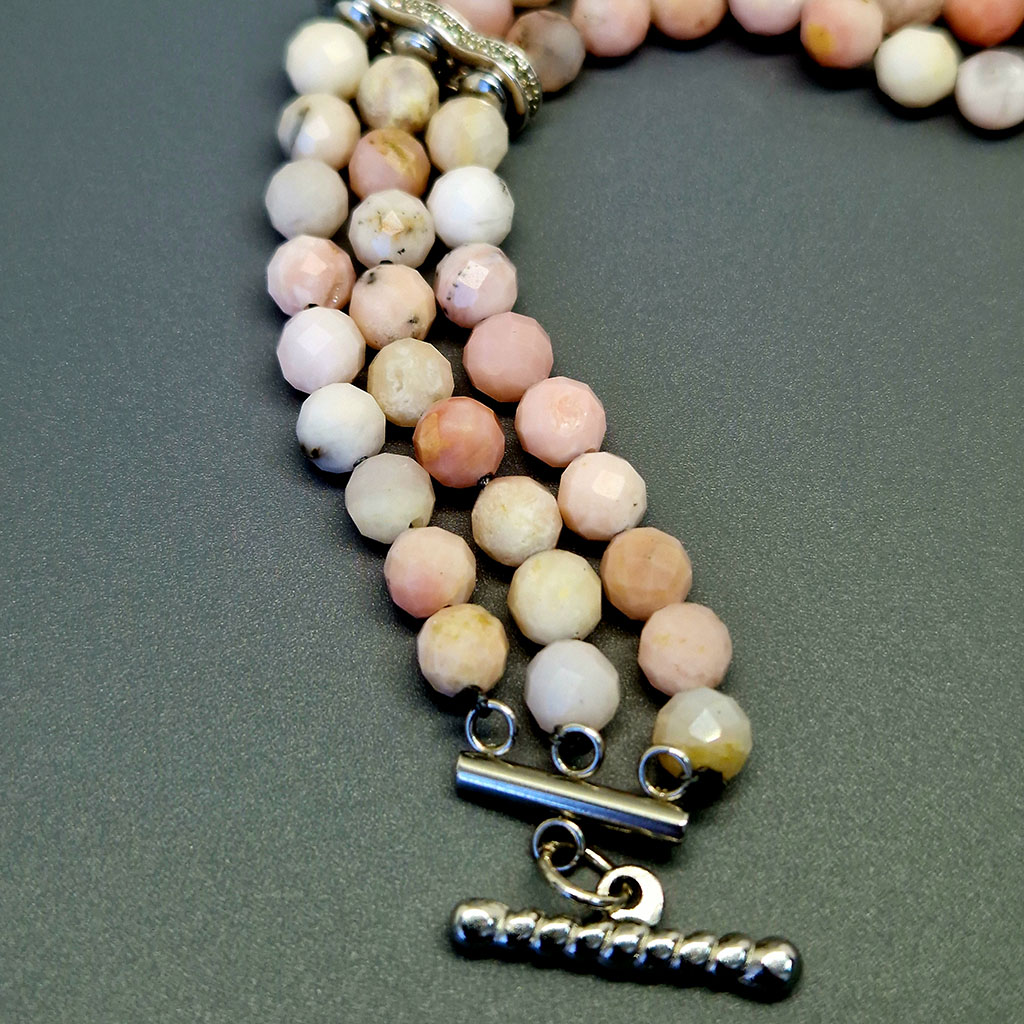 Браслет "Ронда", камень опал перу, 18 см, Арт. АП-17668