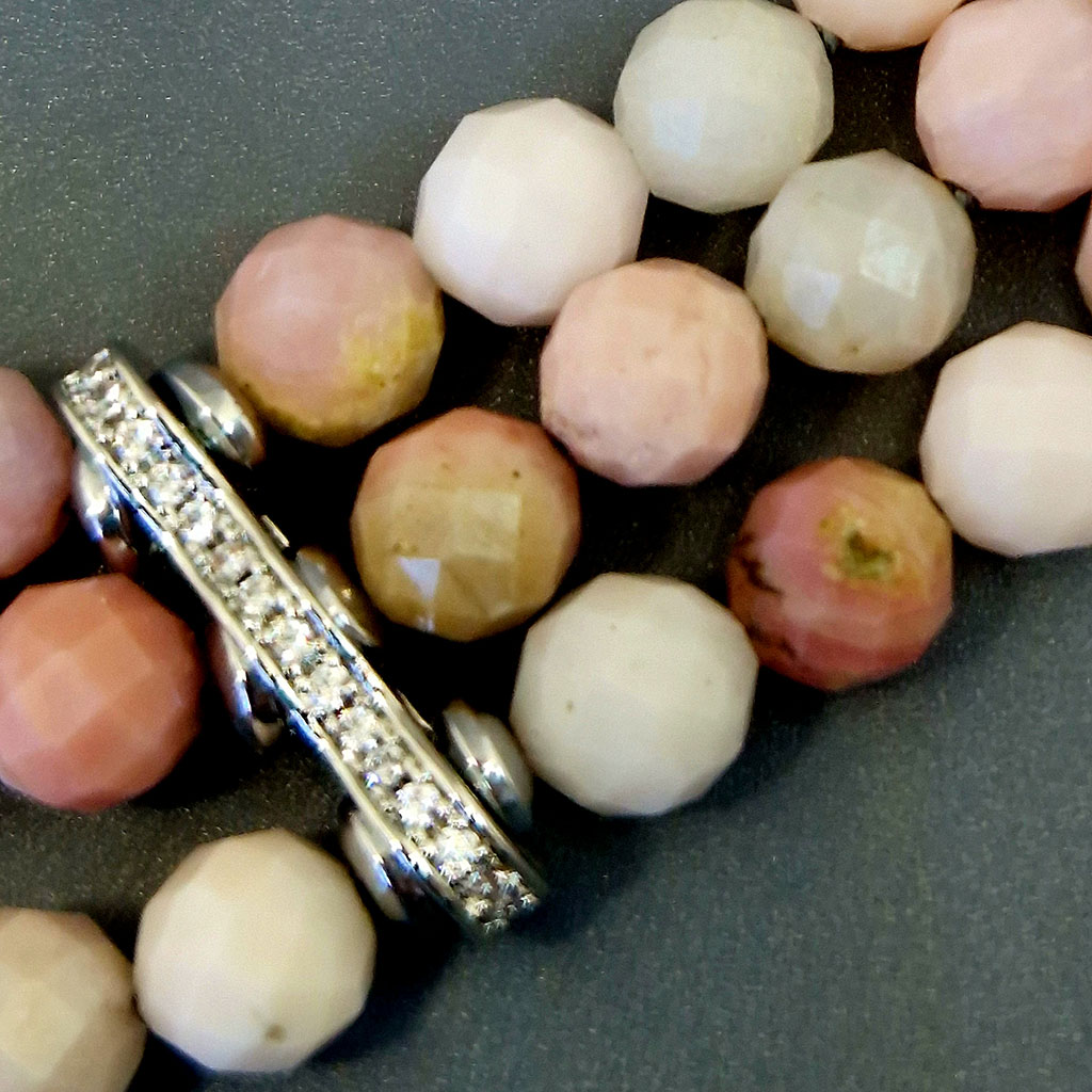 Браслет "Ронда", камень опал перу, 18 см, Арт. АП-17668