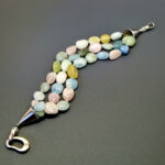 Браслет "3 нити", камень берилл, 19 см, Арт. Д-О-2258