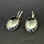 Серьги ГРП-1627, камень гематит