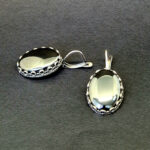 Серьги ГРП-1627, камень гематит