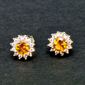 Пусеты с цитрином, НГ-11188