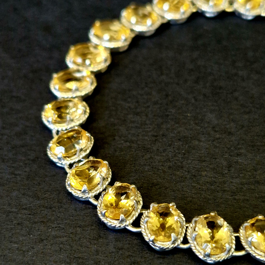 Браслет НГ-12493, камень цитрин, 20 см