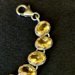 Браслет НГ-12493, камень цитрин, 20 см