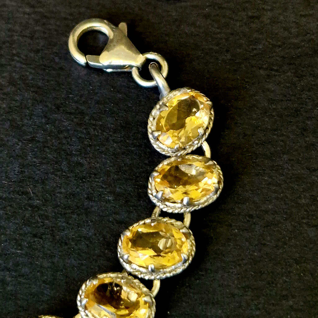 Браслет НГ-12493, камень цитрин, 20 см