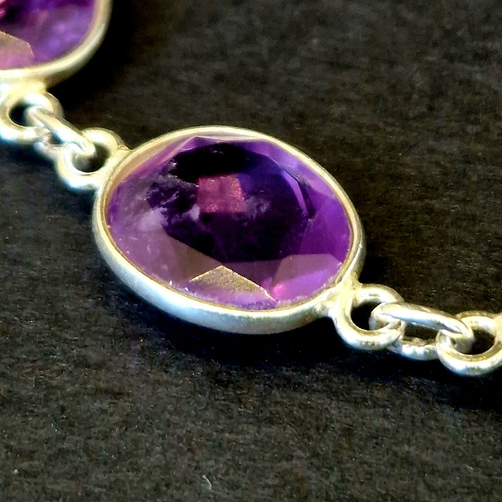 Браслет АП-12632, камень аметист, 19 см