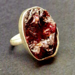 Кольцо НГ-12717, камень гранат, серебро, размер 17