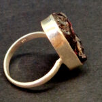 Кольцо НГ-12717, камень гранат, серебро, размер 17