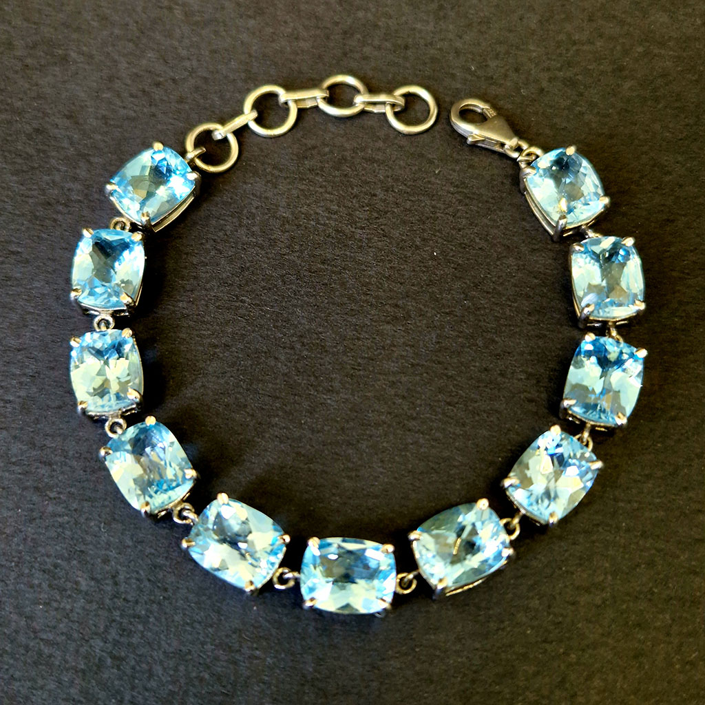 Браслет НГ-7361, камень топаз, 19,5 см