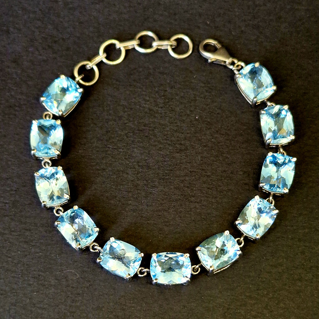 Браслет НГ-7361, камень топаз, 19,5 см