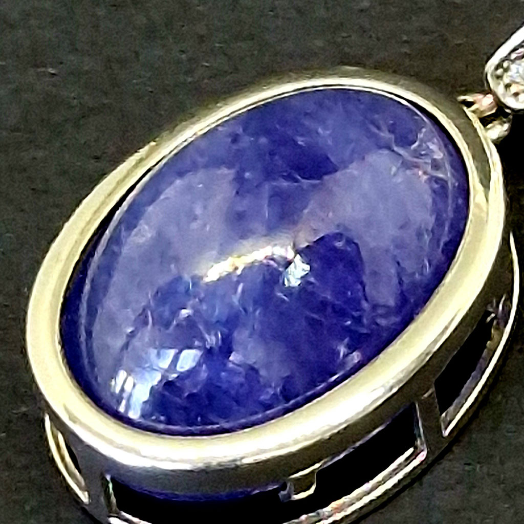 Серьги НГ-7748, камень танзанит, серебро