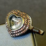 Кольцо НГ-8690, камни гранат, циркон, размер 18,5