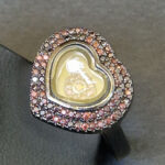 Кольцо НГ-8690, камни гранат, циркон, размер 18,5