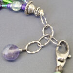 Браслет из камней флюорит, аметист, 18 см, "Виолетта", Арт. АП-13840