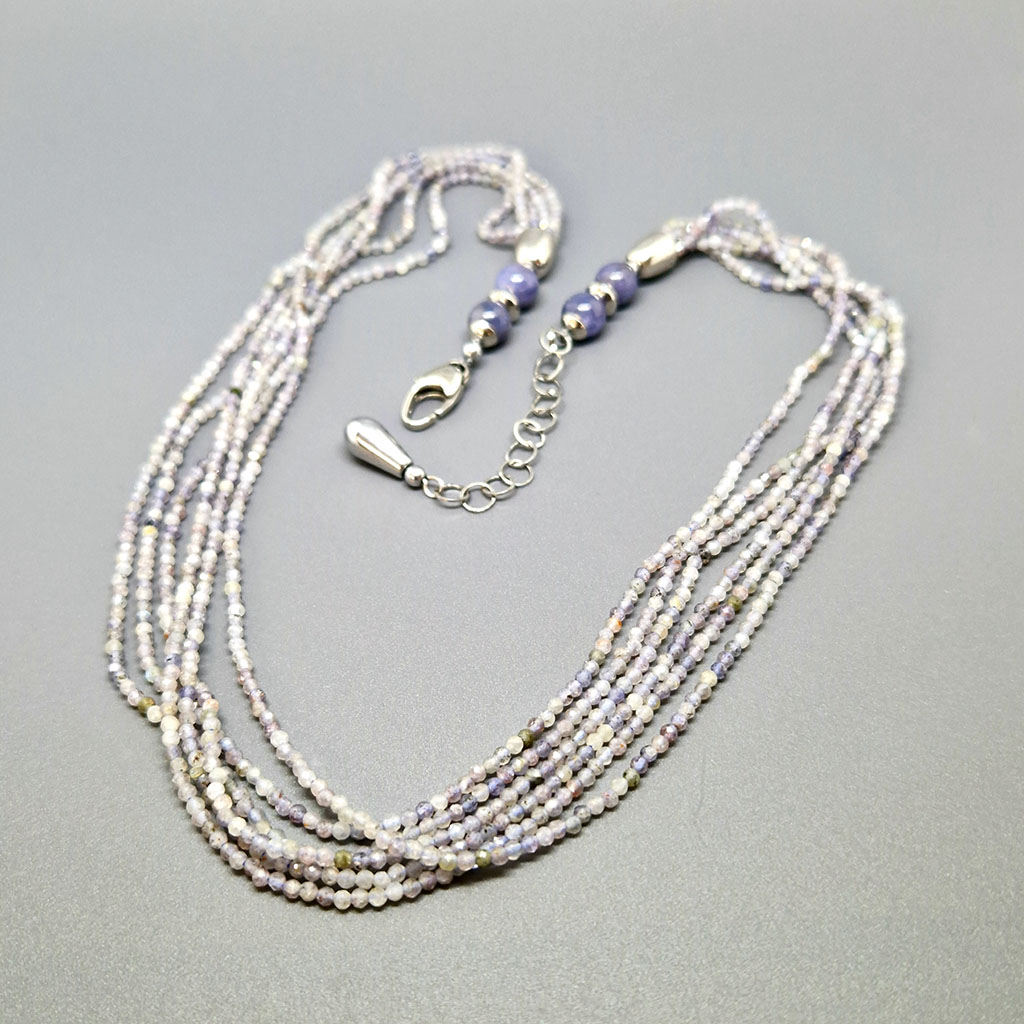 Колье "Шэнон", камень танзанит, 45 см, Арт. АП-13792