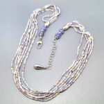 Колье "Шэнон", камень танзанит, 45 см, Арт. АП-13792