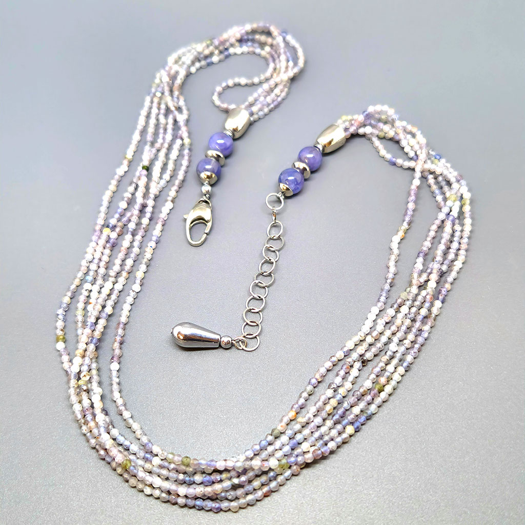 Колье "Шэнон", камень танзанит, 45 см, Арт. АП-13792