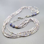 Колье "Шэнон", камень танзанит, 45 см, Арт. АП-13792