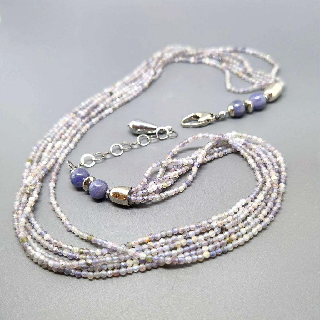 Колье "Шэнон", камень танзанит, 45 см, Арт. АП-13792