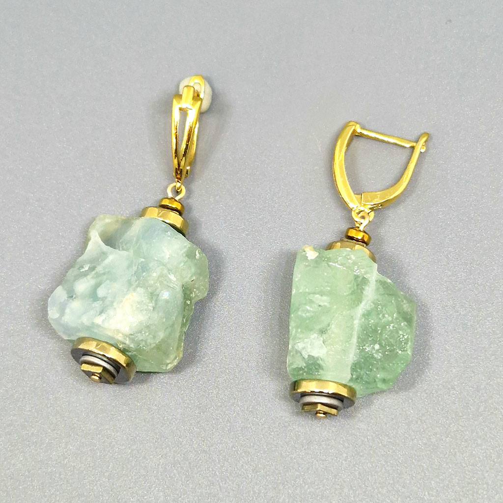 Серьги "Лорена", камень флюорит, Арт. АП-15179