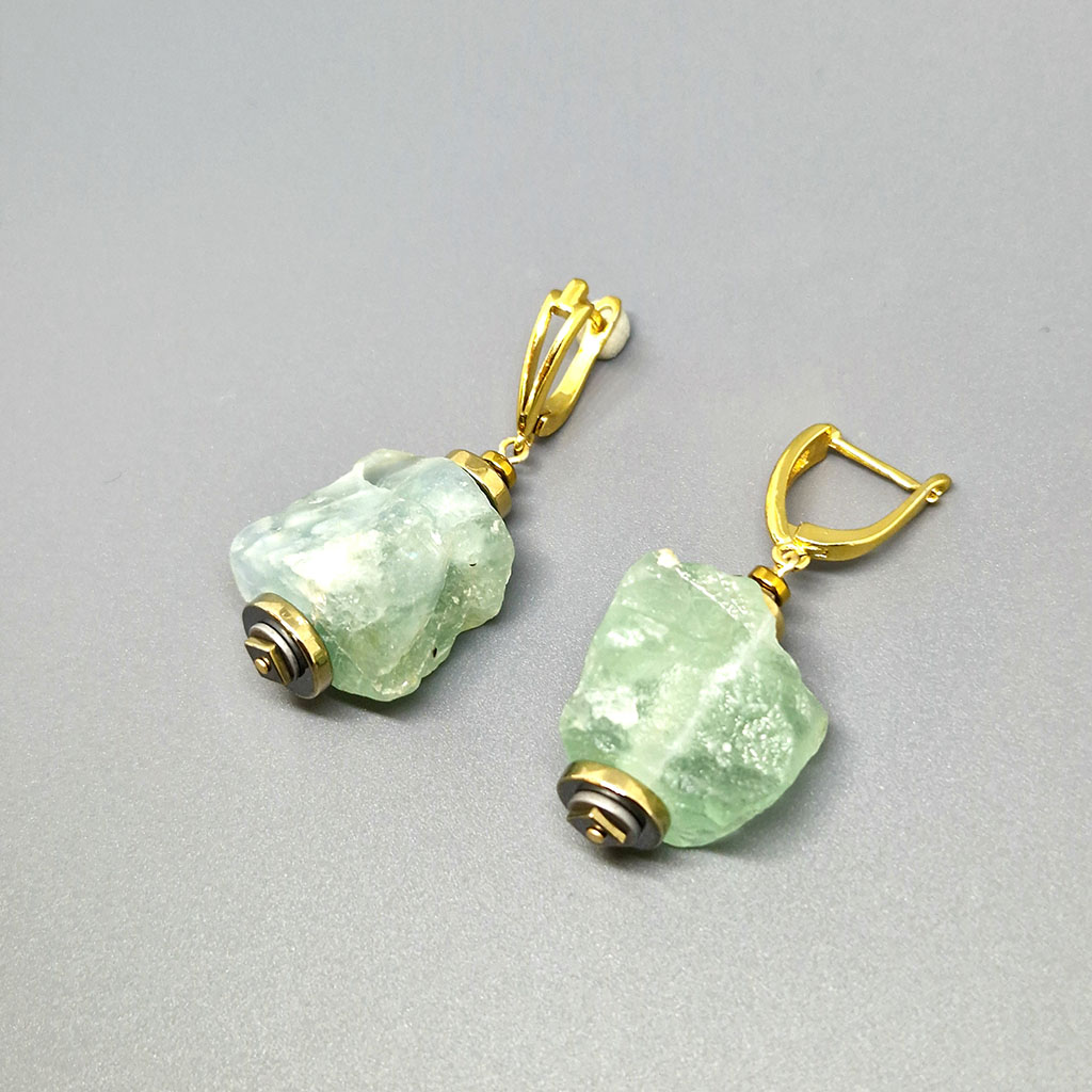 Серьги "Лорена", камень флюорит, Арт. АП-15179