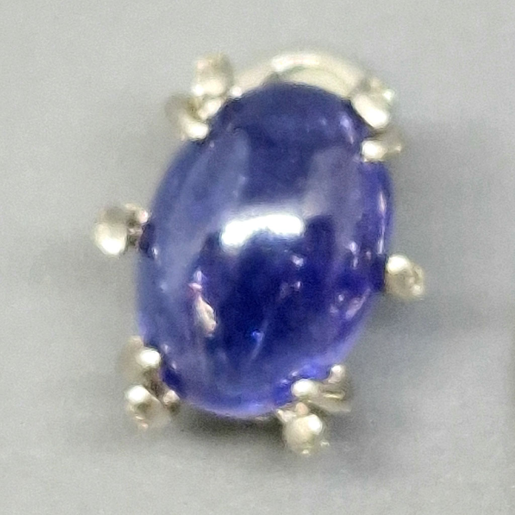 Серьги НГ-7141, камень танзанит