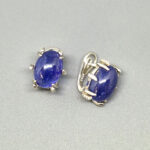 Серьги НГ-7141, камень танзанит