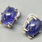 Серьги НГ-7141, камень танзанит