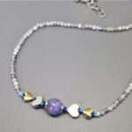 Колье "Море", камень танзанит, 45 см, Арт. АП-17397