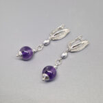 Серьги с аметистом, Янина,