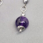 Серьги "Янина", камень аметист, Арт. АП-17702