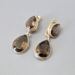 Серьги НГ-8009, камень раухтопаз