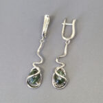 Серьги НГ-10866, камень клинохлор