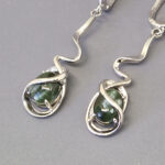 Серьги НГ-10866, камень клинохлор